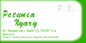 petunia nyary business card
